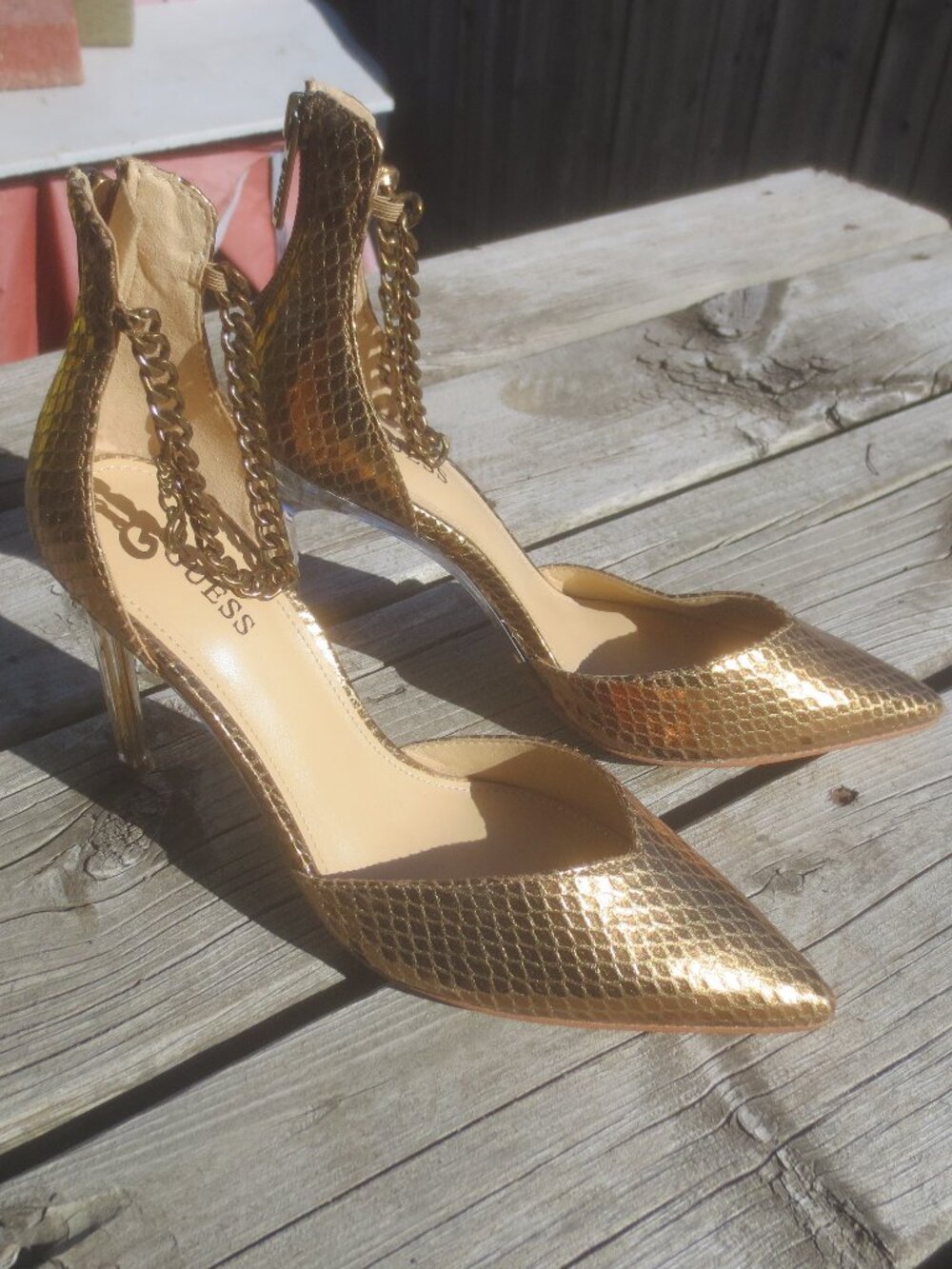 Brand New Guess Women's Stefany 4" Pump in Bronze/Gold - Size 6.5.